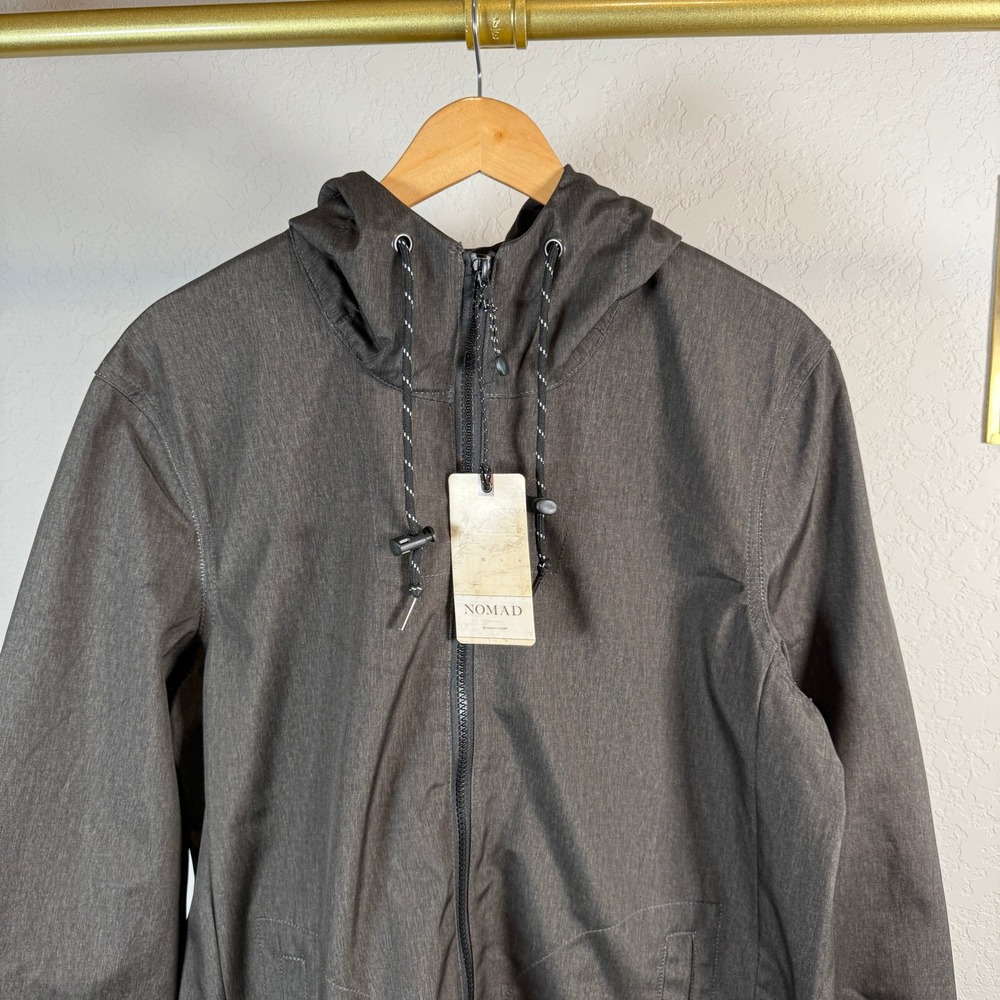 NOMAD Men's Charcoal Gray Full Zip Hooded Lightweight Jacket Size S - Picture 3 of 8
